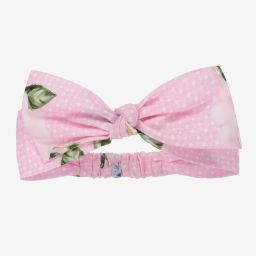 Balloon Chic-Pink Cotton Bow Headband | Childrensalon Outlet