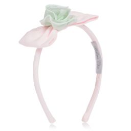 Balloon Chic-Pink & Green Bow Hairband | Childrensalon Outlet