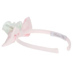 Balloon Chic-Pink & Green Bow Hairband | Childrensalon Outlet