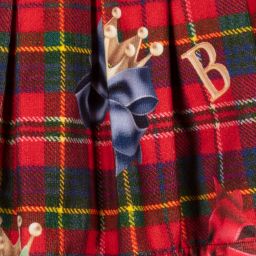 Balloon Chic-Red Tartan Corduroy Skirt | Childrensalon Outlet