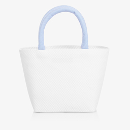 Balloon Chic-White & Blue Handbag (21cm) | Childrensalon Outlet