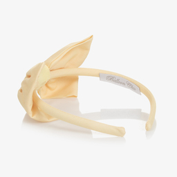 Balloon Chic-Yellow Cotton Bow Hairband  | Childrensalon Outlet