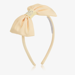 Balloon Chic-Yellow Cotton Bow Hairband  | Childrensalon Outlet