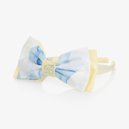 Balloon Chic-Yellow Cotton Bow Hairband | Childrensalon Outlet