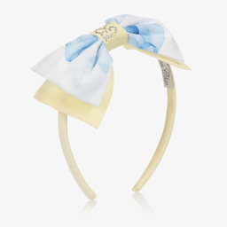Balloon Chic-Yellow Cotton Bow Hairband | Childrensalon Outlet