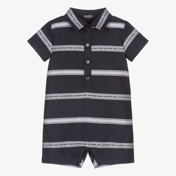 Balmain-Baby Boys Blue Logo Shortie | Childrensalon Outlet