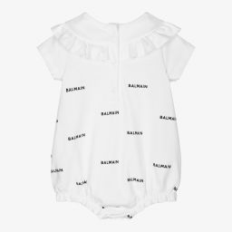 Balmain-تبّان قطن لون أبيض للمولودات | Childrensalon Outlet