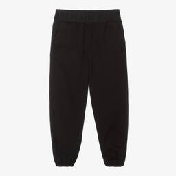 Balmain-Black Cotton Logo Joggers | Childrensalon Outlet