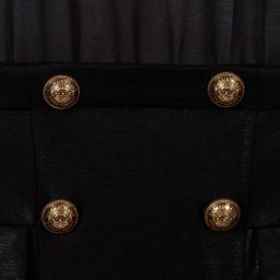 Balmain-Black & Gold Button Dress | Childrensalon Outlet