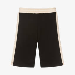 Balmain-شورت قطن عضوي جيرسي لون أسود | Childrensalon Outlet