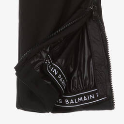 Balmain-Черный утепленный полукомбинезон | Childrensalon Outlet