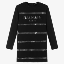 Balmain-Черное платье из джерси | Childrensalon Outlet
