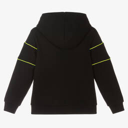 Balmain-Boys Black Cotton Logo Hoodie | Childrensalon Outlet
