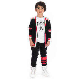 بالمان -جوغرز لوغو قطن لون أسود وأحمر للأولاد | Childrensalon Outlet