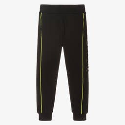 Balmain-Boys Black Cotton Logo Joggers | Childrensalon Outlet