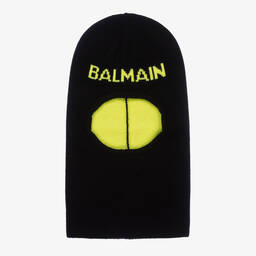 Balmain-Boys Black Knitted Balaclava | Childrensalon Outlet