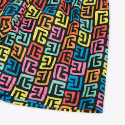 Balmain-Boys Black Monogram Swim Shorts | Childrensalon Outlet