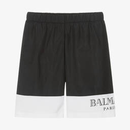 Balmain-Boys Black Stripe Swim Shorts | Childrensalon Outlet