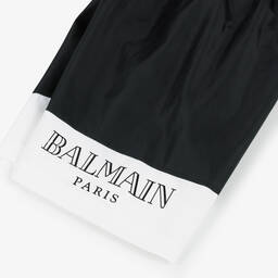 Balmain-Boys Black Stripe Swim Shorts | Childrensalon Outlet