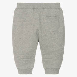 Balmain-Boys Charcoal Cotton Logo Trousers | Childrensalon Outlet