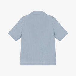 Balmain-قميص كلاسيكي مخطط أزرق للأولاد | Childrensalon Outlet