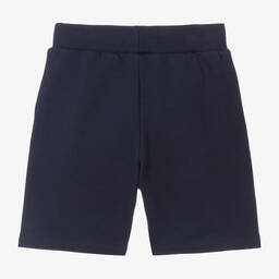 Balmain-Boys Navy Blue Cotton Jersey Shorts | Childrensalon Outlet