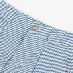 Balmain-شورت مخطط أزرق للأولاد من قماش سييرساكر | Childrensalon Outlet