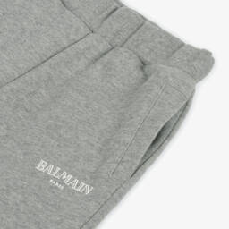 Balmain-Мягкие серые хлопковые джоггеры для мальчиков | Childrensalon Outlet