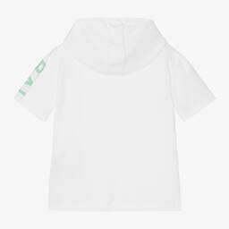 Balmain-Boys White Hooded Sweatshirt | Childrensalon Outlet