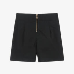 Balmain-Черные хлопковые шорты с завязками для девочек | Childrensalon Outlet