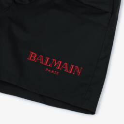 Balmain-Черные хлопковые шорты с завязками для девочек | Childrensalon Outlet
