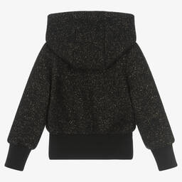 Balmain-Girls Black & Gold Wool Hoodie | Childrensalon Outlet