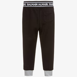 Balmain-Girls Black Jersey Joggers | Childrensalon Outlet