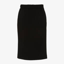 Balmain-Girls Black Jersey Midi Skirt | Childrensalon Outlet