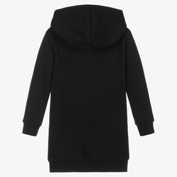 Balmain-Girls Black Logo Hoodie Dress | Childrensalon Outlet
