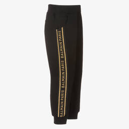 Balmain-جوغرز قطن جيرسي لون أسود للبنات | Childrensalon Outlet