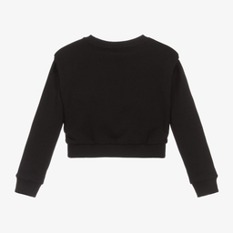 Balmain-Girls Black Logo Sweatshirt | Childrensalon Outlet