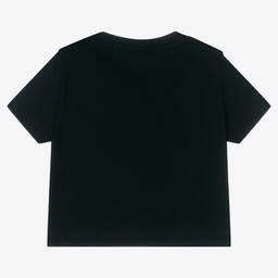 Balmain-Girls Black Logo T-Shirt | Childrensalon Outlet