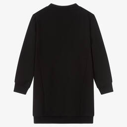 Balmain-Girls Black Sweatshirt Dress | Childrensalon Outlet
