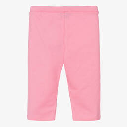 Balmain-Girls Pink Cotton Balmain Leggings | Childrensalon Outlet