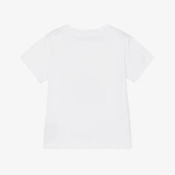 Balmain-تيشيرت قطن بشعار لامع للبنات | Childrensalon Outlet