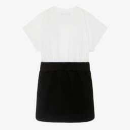 Balmain-Girls Two-Tone Cotton Jersey Dress | Childrensalon Outlet