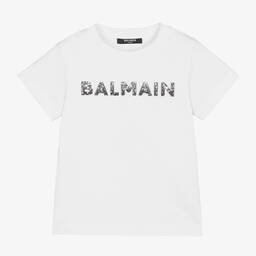 بالمان -تيشيرت قطن جيرسي مزين بترتر لون أبيض للبنات | Childrensalon Outlet