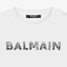 بالمان -تيشيرت قطن جيرسي مزين بترتر لون أبيض للبنات | Childrensalon Outlet