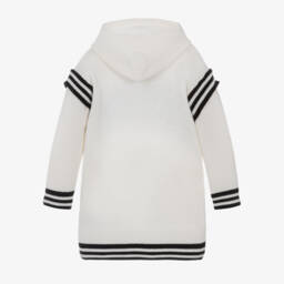 Balmain-Girls Wool & Cashmere Hooded Dress | Childrensalon Outlet