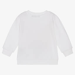 Balmain-Ivory Cotton Logo Sweatshirt | Childrensalon Outlet
