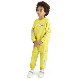 Balmain-Lime Green Cotton Logo Joggers | Childrensalon Outlet