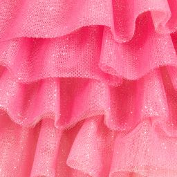 Balmain-Pink Tulle Logo Skirt | Childrensalon Outlet
