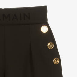 Balmain-شورت تينز بناتي قطن لون أسود | Childrensalon Outlet