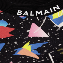 Balmain-Teen Black Frill Sweatshirt | Childrensalon Outlet